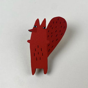 Cyril Squirrel Pin Badge By Donna Wilson