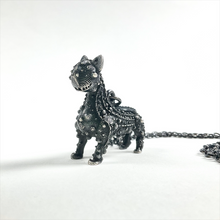 Load image into Gallery viewer, Chris Whitty&#39;s Cat, Oxidised Silver Pendant by Grayson Perry
