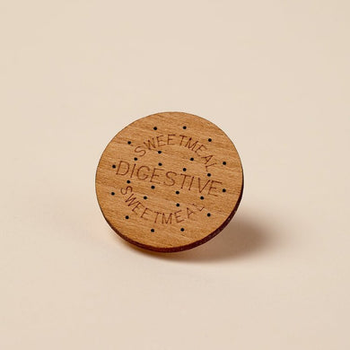 Digestive Biscuit pin Badge 