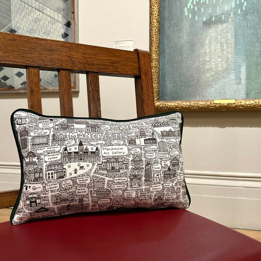 Manchester Doodle Map Cushion