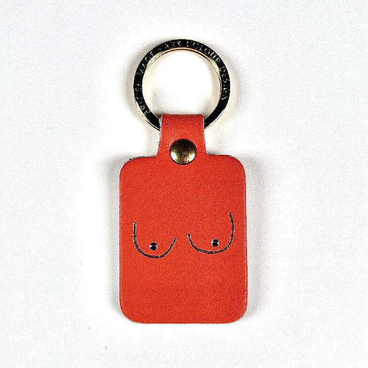 Image of coral boob key fob 