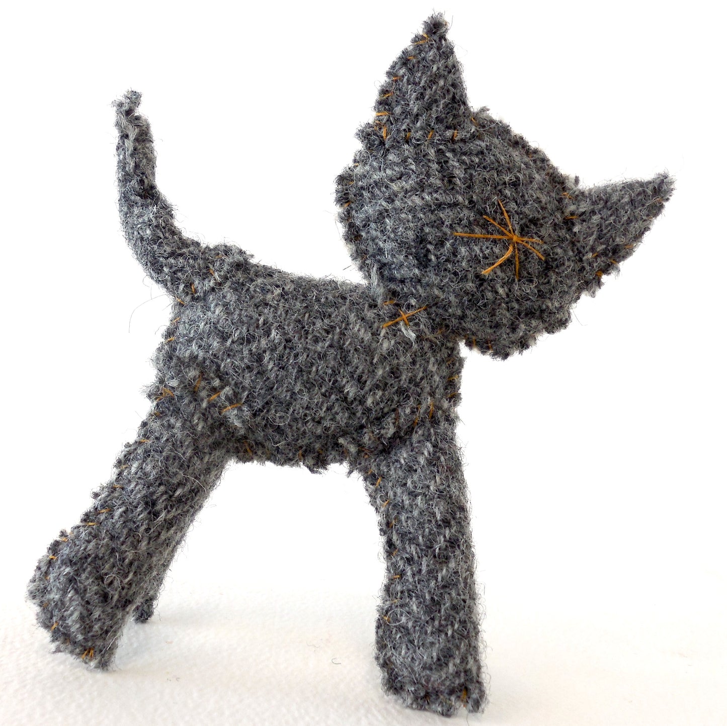 Dappled Grey Harris Tweed Kitty