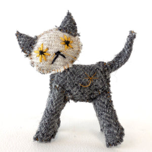 Dappled Grey Harris Tweed Kitty