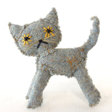 Load image into Gallery viewer, Duck Egg Blue Harris Tweed Kitty
