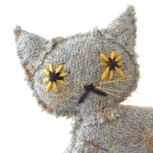 Load image into Gallery viewer, Duck Egg Blue Harris Tweed Kitty
