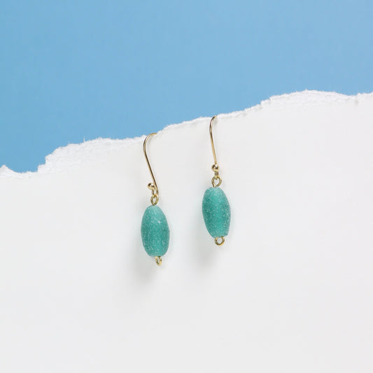 Teal Valette Long Stroke Earrings