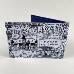 Manchester Doodle Map Travel Card Holder