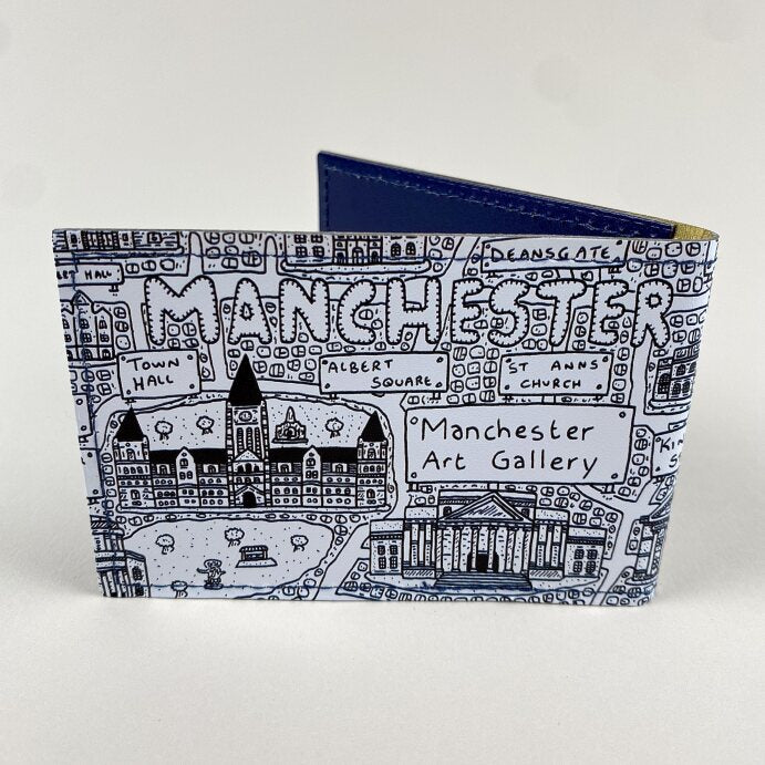 Manchester Doodle Map Travel Card Holder