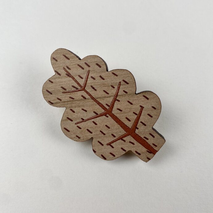 Leaf Pin Badge By Donna Wilson