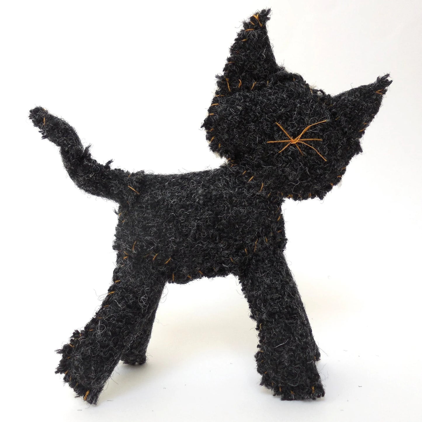 Darkest Grey Harris Tweed Kitty