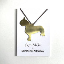 Load image into Gallery viewer, Grayson&#39;s Art Club: Chris Whitty&#39;s Cat - Brass Silhouette Pendant
