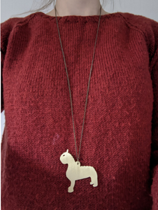 Grayson's Art Club: Chris Whitty's Cat - Brass Silhouette Pendant